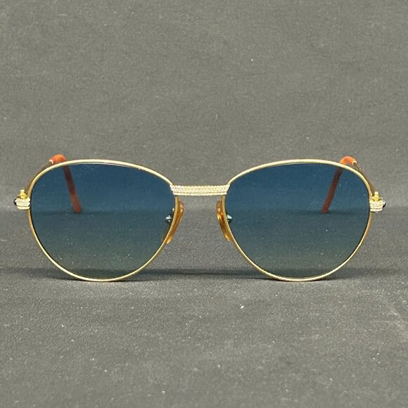 Custom Vintage Cartier Romance Louis Gold Rim Diamond Frames Glasses Sunglasses - Picture 1 of 16